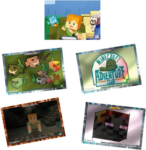 Vista 3 de Panini Minecraft Trading Cards 3-Create, Explore, Survive Caja de 18 bolsillos, 004734BOX18F
