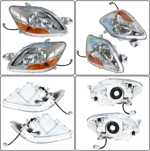 Vista 6 de Repuesto de faros delanteros para Yaris Sedan 2007-2011 de 4 puertas, par de faros delanteros izquierdo y derecho