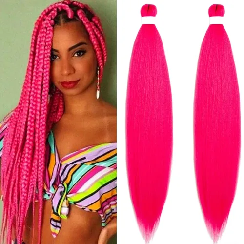 Vista 66 de Pelo trenzado corto 1B negro preestirado Extensiones de pelo trenzado para niños para trenzas de caja sin nudos, pelo trenzado preestirado de 16