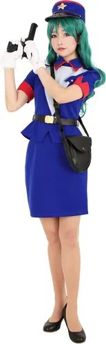 Vista 2 de Cosplay.fm Disfraz de oficial para mujer, uniforme de Halloween, vestido de cosplay