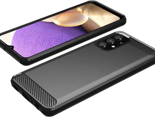 Vista 4 de Osophter Funda para Galaxy A32 4G, Samsung A32 4G con protector de pantalla, absorción de golpes, flexible de goma de poliuretano termoplástico