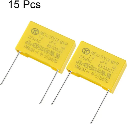 Vista 2 de uxcell Condensador de seguridad Película de polipropileno 1uF 275VAC X2 MKP 15 Pcs