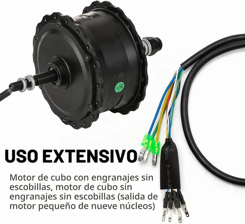 Vista 4 de Conector de cable Ebike 9 Pin 23.6 in Cable de motor macho Adaptador de motor eléctrico de bicicleta con sensor Hall Piezas de conversión Ebike