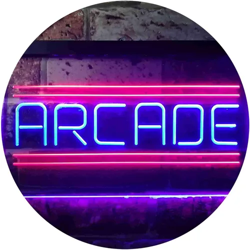 Vista 13 de ADVPRO Arcade Game Zone Room - Letrero de neón LED de doble color, azul y rojo, 12 "x 8.5" st6s32-i3368-br
