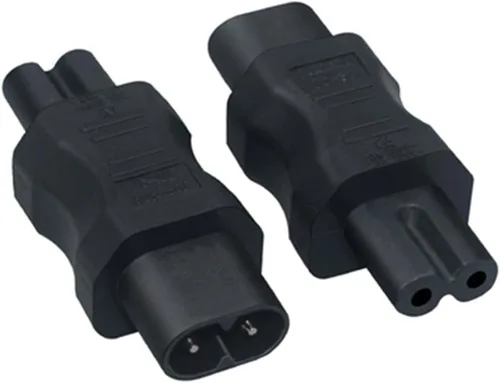 Vista 15 de Adaptador de corriente de CA IEC320 C6 a C13, convertidor de conversión de enchufe C6 de 3 pines a C13 de 3 agujeros, convertidor de corriente de CA