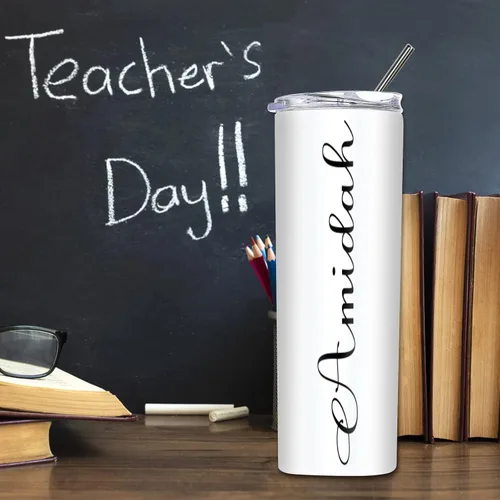 Vista 7 de Vaso delgado personalizado con tapas y pajitas con nombre impreso, vasos aislados personalizados de 20 onzas para mamá, mujeres y hombres