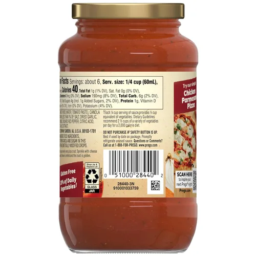 Vista 6 de Prego - Salsa de pizza picante y atrevida, frasco de 14 onzas