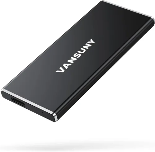 Vista 10 de Vansuny SSD externo portátil de 250 GB, USB 3.1 Gen2 430MB/s de transferencia de datos de alta velocidad, USB C Mini unidad de estado sólido externa