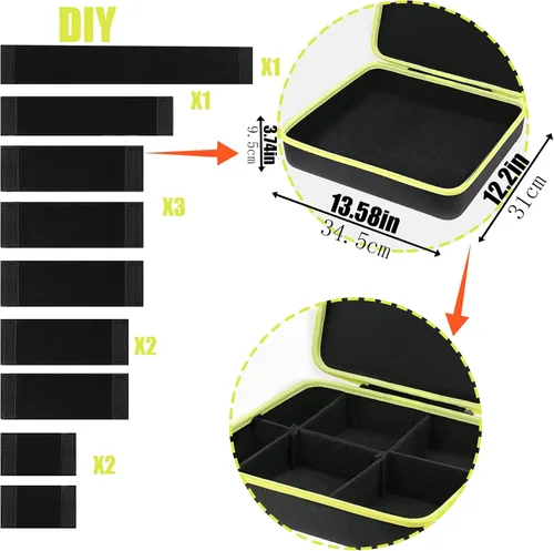 Vista 7 de khanka Estuche rígido para batería y cargador Ryobi 12v/18v/40v+unidad de compresión Ryobi 18 voltios ONE