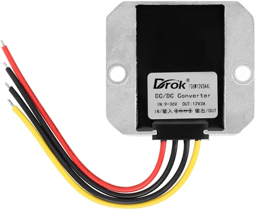 Vista 7 de DROK Boost Buck Convertidor de 9V-36V a 12V 3A 36W carcasa de aluminio impermeable auto elevador regulador de voltaje 12V V Transformador de voltios