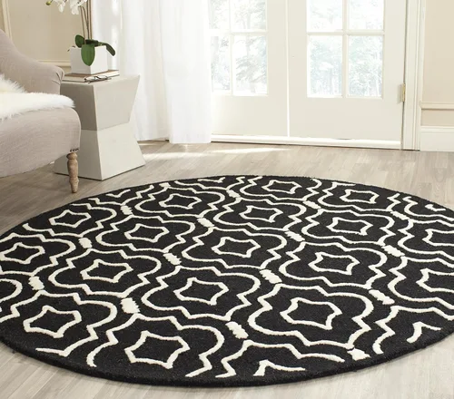Vista 34 de SAFAVIEH Cambridge Collection - Alfombra decorativa de 2 x 3 pies, color beige y marfil, lana marroquí hecha a mano, ideal para zonas de alto