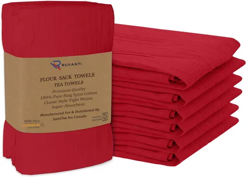 Vista 19 de RUVANTI Paquete de 12 toallas de cocina de 28 x 28 pulgadas, 100 % algodón, lavables a máquina, absorbentes, para secar y limpiar, color camel