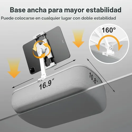 Vista 6 de ERGONOV - Soporte de almohada para puf, soporte para tableta de 360° con brazo ajustable
