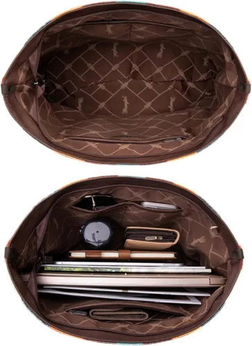 Vista 6 de Montana West Wrangler - Bolso de mano para mujer, de lona, bolso azteca
