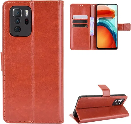 Vista 8 de Funda para Xiaomi Redmi Note 10 Pro 5G, Funda de cuero con tapa para Xiaomi Poco X3 GT/Redmi Note 10 Pro 5G Case Negro
