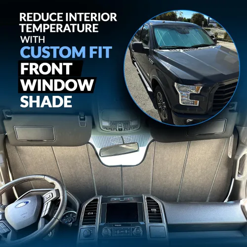 Vista 4 de SS-270 - Parasol para parabrisas delantero de automóvil compatible con Nissan Leaf ZE0 2010-2017 Protector solar estilo acordeón de ajuste