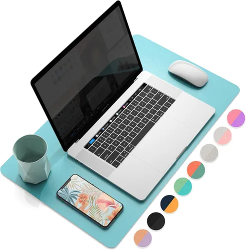 Vista 24 de YSAGi Almohadilla de Escritorio de Oficina, Tapete de Escritorio, 23.6" x 13.7" Ultra Delgada Impermeable de Cuero PU Secante de Escritorio