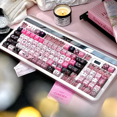 Vista 4 de 26 teclas personalizadas jalea de cristal de las teclas, teclas lindas material de la PC