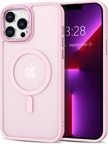 Vista 75 de Anuck - Funda magnética para iPhone 11 compatible con MagSafe, carcasa trasera mate translúcida dura, borde de TPU, delgada, resistente a impactos