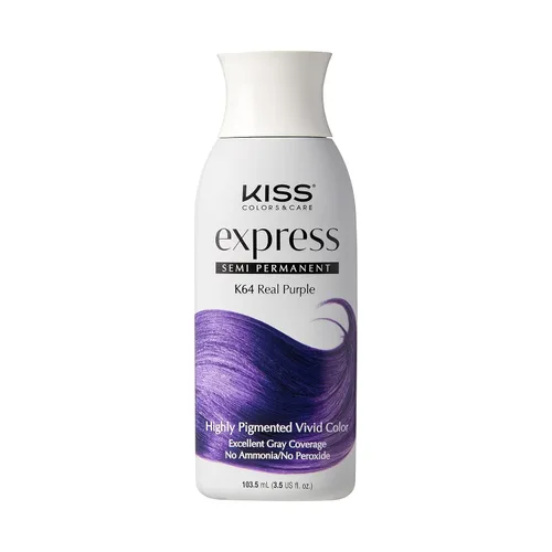 Vista 19 de Kiss Express Color de cabello semipermanente – Tinte vívido y altamente pigmentado para cabello vibrante, fórmula suave, cobertura de canas, pH