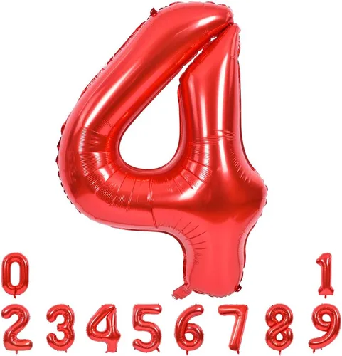 Vista 48 de Toniful - Globos de helio grandes de números del 0 al 9 de 40 pulgadas, color negro, globos digitales de número 0, globos de papel de aluminio