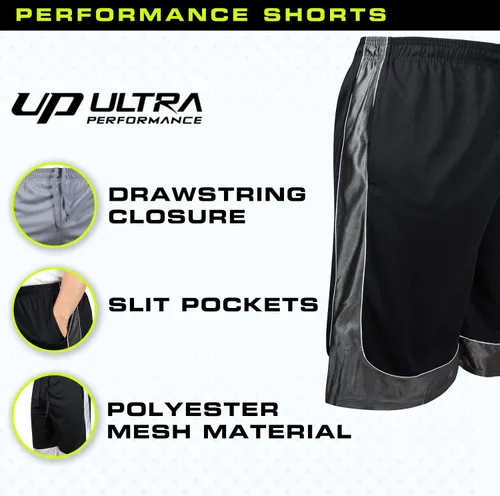Vista 5 de Ultra Performance Paquete de 5 pantalones cortos para hombre, pantalones cortos atléticos de gimnasio, pantalones cortos de baloncesto para hombres