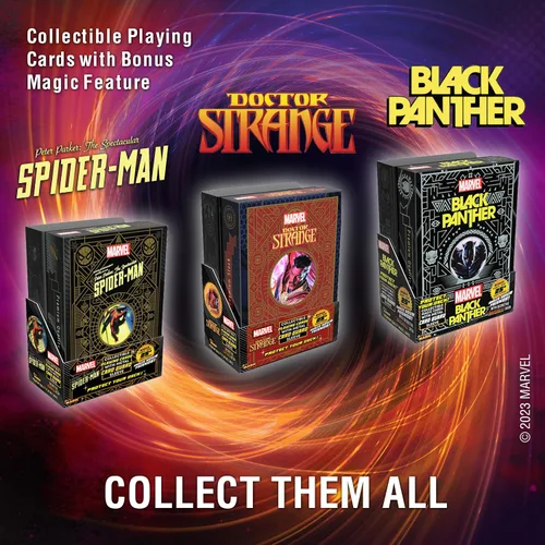 Vista 4 de Fantasma Presenta el mazo mágico de cartas coleccionables de Doctor Strange de Marvel, con funda protectora de metal para cartas mágicas.