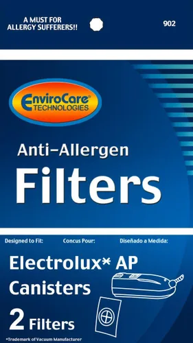 Vista 2 de EnviroCare Filtros de vacío antialérgenos de repuesto prémium para cartucho Electrolux y Aerus AP100. 2 filtros posteriores