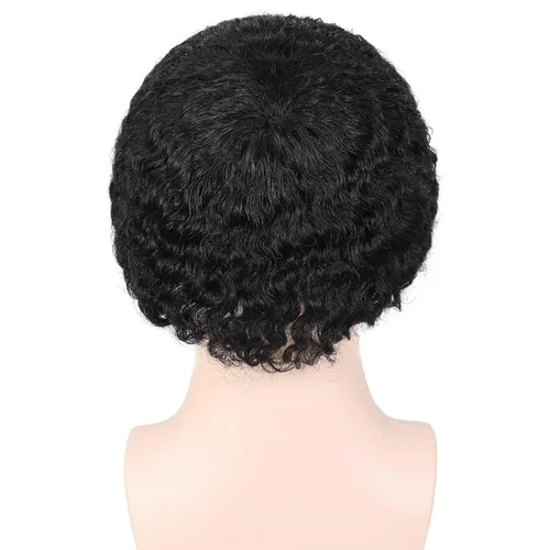 Vista 9 de HAPPY&CC Manejar cabello afro unidad negro hombres cabello humano toupee peluca francesa encaje pieza de pelo sistema de reemplazo para hombres #1