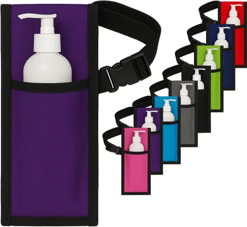 Vista 10 de Royal Massage Funda para botella de aceite con correa ajustable, cintura o bolsa de hombro manos libres para terapeutas, se adapta a la mayoría