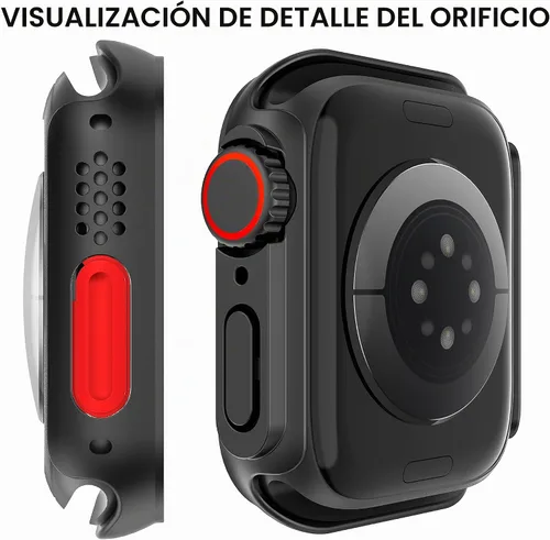 Vista 7 de Suoman para Apple Watch Protector de Pantalla de Vidrio Templado de 40 mm, [Aspecto Ultra] Funda Protectora Dura de PC para Todo el Contorno