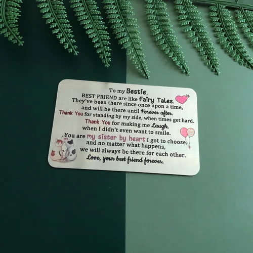 Vista 2 de Tarjeta de felicitación de cumpleaños con texto en inglés "True Friendship appreciate", regalos de despedida de graduación, regalo personalizado
