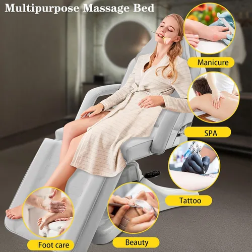 Vista 3 de Silla de tatuaje para cliente, Cama de masaje multiusos, spa hidráulico y facial de salón, 0 silla de tatuaje cama de masaje ajustable
