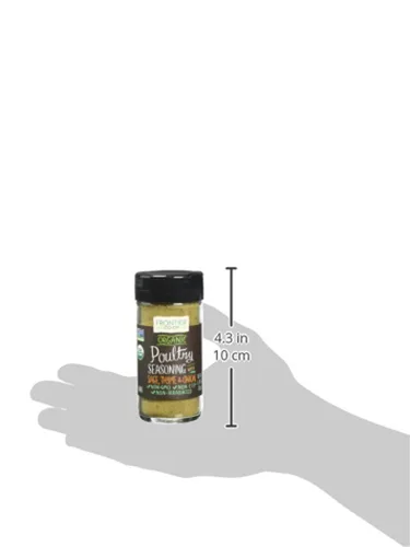 Vista 3 de FRONTIER Aves de corral condimento orgánico certificado, salt-free mezcla, 1.2-ounce Botella