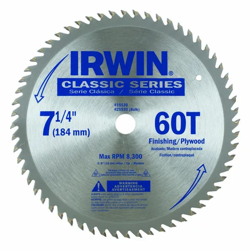Vista 3 de Irwin Tools Classic Series - Hoja de sierra circular con cable de acero, 7 1/4 pulgadas, 40T (25230)