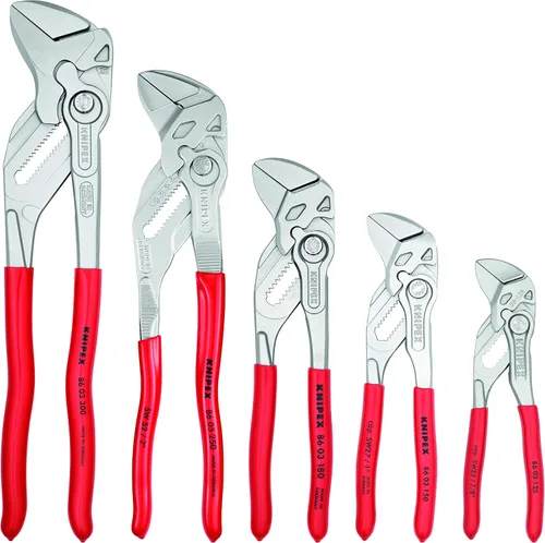 Vista 3 de KNIPEX Juego de llaves de alicates de 5 piezas con alicates RAPTOR (rojo, 10 pulgadas)
