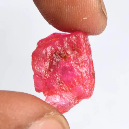 Vista 2 de Un rubí rojo de alta calidad de 12.50 quilates de cristal curativo, rubí natural, piedra preciosa de rubí en bruto sin cortar, Gema, africano - rubí