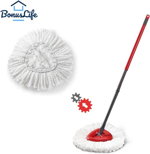 Vista 3 de Recambios de cabezales de fregona para el sistema O-Ceda Easy Wrin Spin, repuestos de microfibra, repuesto de cabezal de fregona fácil de limpiar