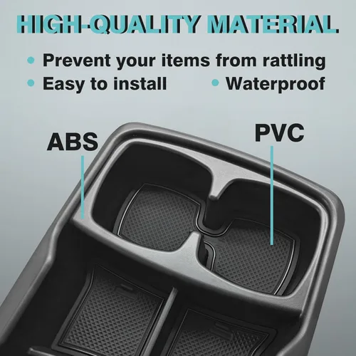 Vista 4 de BestEvMod Bandeja organizadora de consola central inferior compatible con Kia EV6 2022-2026, caja de almacenamiento de accesorios interiores
