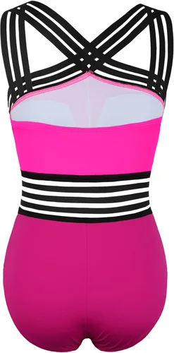 Vista 7 de Hilor - Trajes de baño de una pieza para mujer, diseño con parte delantera cruzada y calado, monokini