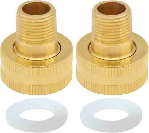 Vista 11 de Uenede Conector de manguera de jardín hembra de latón de 1/2 "NPT a 3/4" GHT hembra, reductor giratorio roscado reductor adaptador de conversión