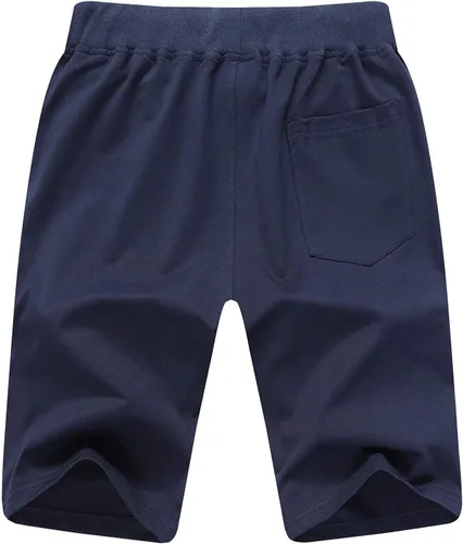 Vista 3 de BIYLACLESEN Pantalones cortos de correr para hombre, ligeros, para entrenamiento, gimnasio, entrenamiento, bolsillos con cremallera