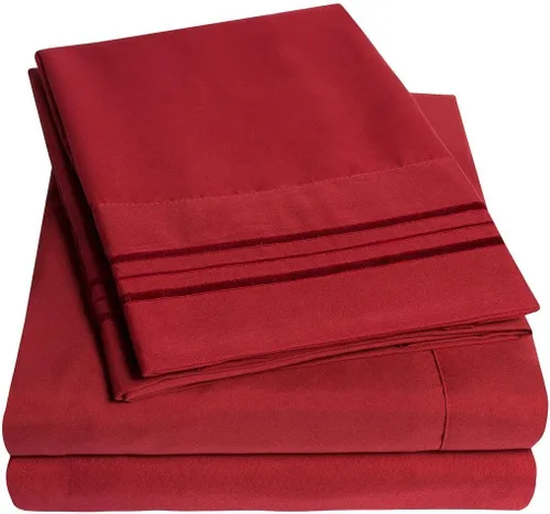Vista 7 de El hilo Store Company 100% algodón egipcio 800 hilos 4 Piece Hoja Sets – (1 hoja plana, 1 sábana bajera ajustable y 2 fundas de almohada)