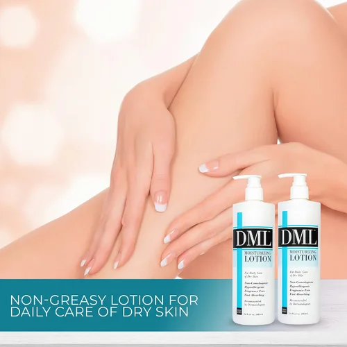 Vista 5 de DML Loción hidratante, hidratante de manos y cuerpo, loción corporal hipoalergénica para piel seca y agrietada, loción hidratante suave y sin