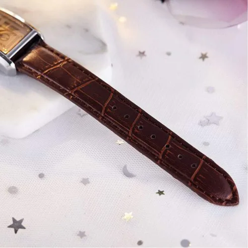 Vista 4 de JewelryWe - Reloj de pulsera cuadrado para hombre y mujer, diseño de mujer