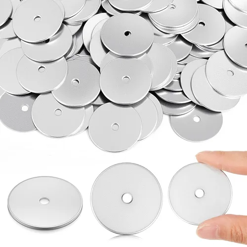 Vista 8 de Yaocom 200 Pieces 1/4" x 1-1/4" Zinc Fender Washers Thickness 1mm Fender Washers for Wood and Wet Environment