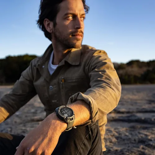 Vista 5 de Garmin Instinct 2X Solar (Whitestone) - Paquete de reloj inteligente con GPS resistente, GNSS multibanda, monitoreo de salud 247, notificaciones