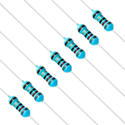 Vista 89 de Chanzon 100 piezas 1 Ω ohm Resistencia 1/4 W (0.25 W) Resistencia fija de película metálica 0.01 ±1% Tolerancia 1R MF Resistencias de agujero