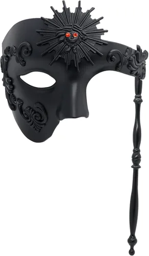 Vista 14 de Thmyo Handheld Half Face Men's Phantom Of The Opera Vintage Venetian Carnival Masquerade Mask with Holding Stick