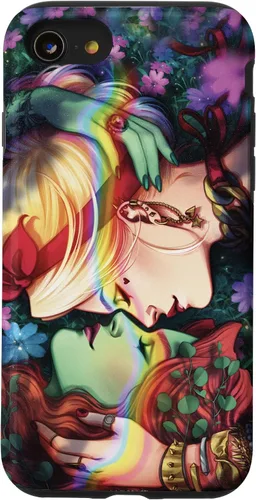 Vista 18 de iPhone 16 DC Comics Pride Harley Quinn & Poison Ivy Nose Touch Case